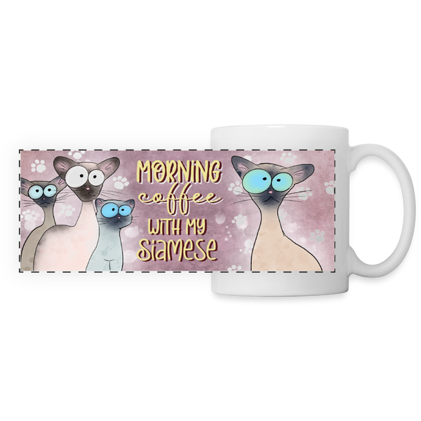 3019 Morning Coffee Siamese DESIGNER MUGS - white