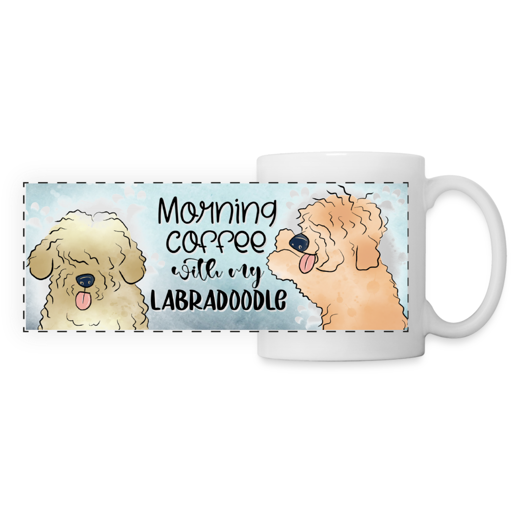 3021 Morning Coffee Labradoodle DESIGNER MUGS - white