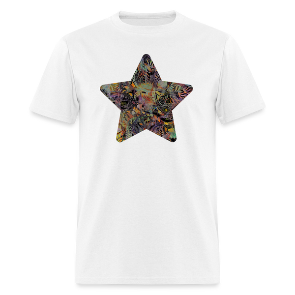 8368 1/4S Kathy's Indian Motif TD Star PREM TSHIRT - white