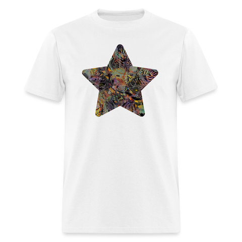 8368 1/4S Kathy's Indian Motif TD Star PREM TSHIRT - white