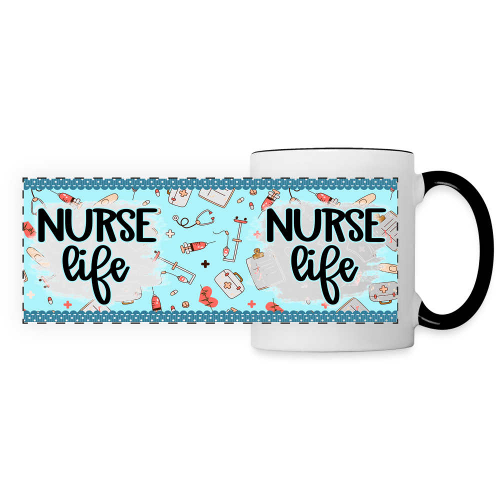 3014 Nurse Life Blue DESIGNER MUGS - white/black