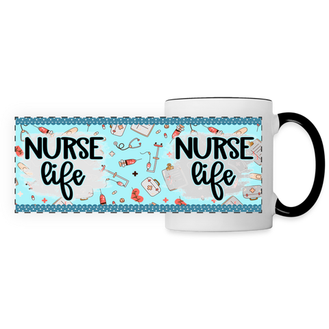 3014 Nurse Life Blue DESIGNER MUGS - white/black