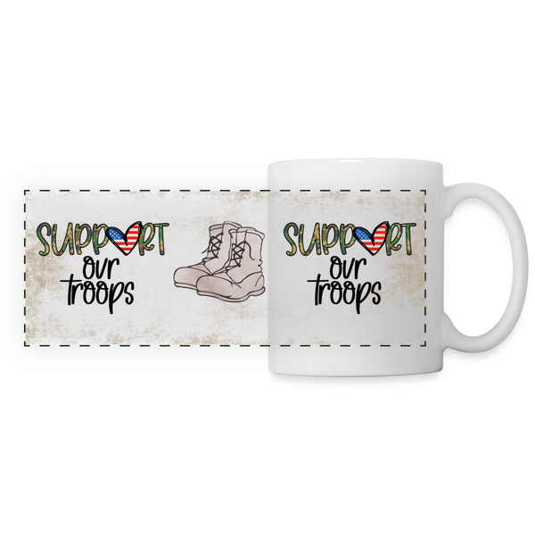 3013 Support Our Troops DESIGNER MUGS - white