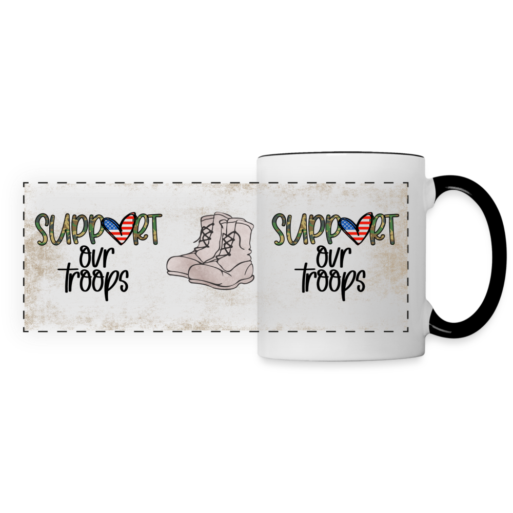 3013 Support Our Troops DESIGNER MUGS - white/black