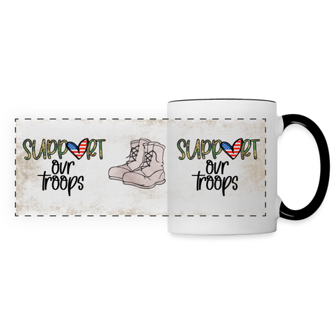 3013 Support Our Troops DESIGNER MUGS - white/black