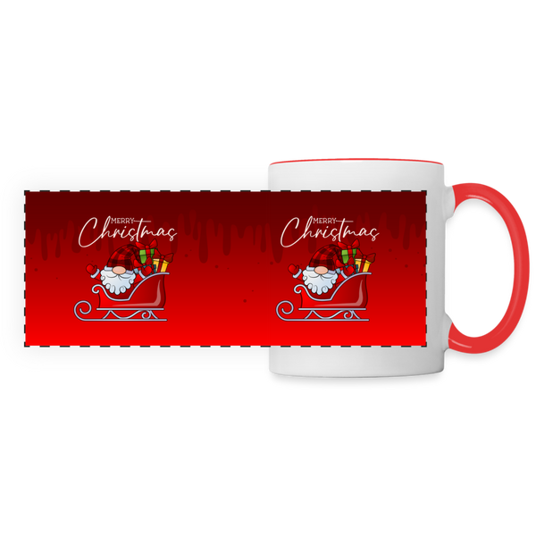 3006 Merry Christmas Gnome w Sleigh DESIGNER MUGS - white/red