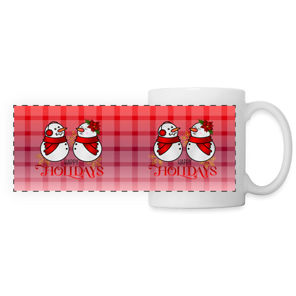 3004 Happy Holidays Snowmen DESIGNER MUGS - white