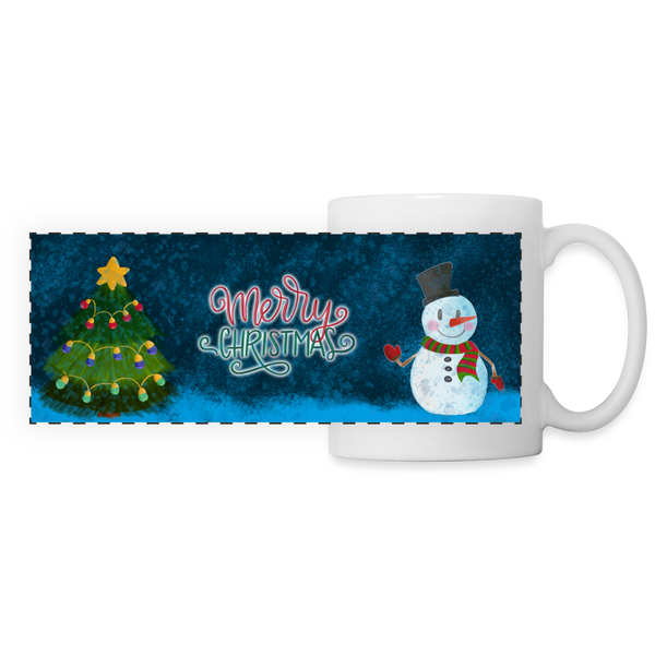 3030 Merry Christmas Snowman & Tree DESIGNER MUGS - white