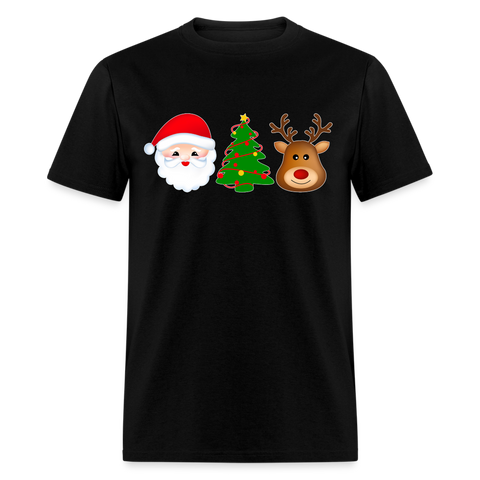 8094 1/4S Here Comes Santa Trio PREMIUM TSHIRT - black