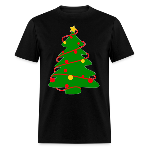 8094 1/4S Here Comes Santa Tree PREMIUM TSHIRT - black