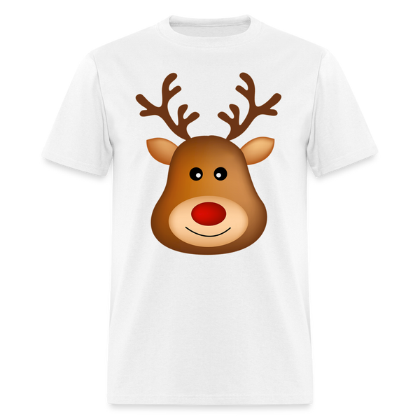 8094 1/4S Here Comes Santa Reindeer PREMIUM TSHIRT - white