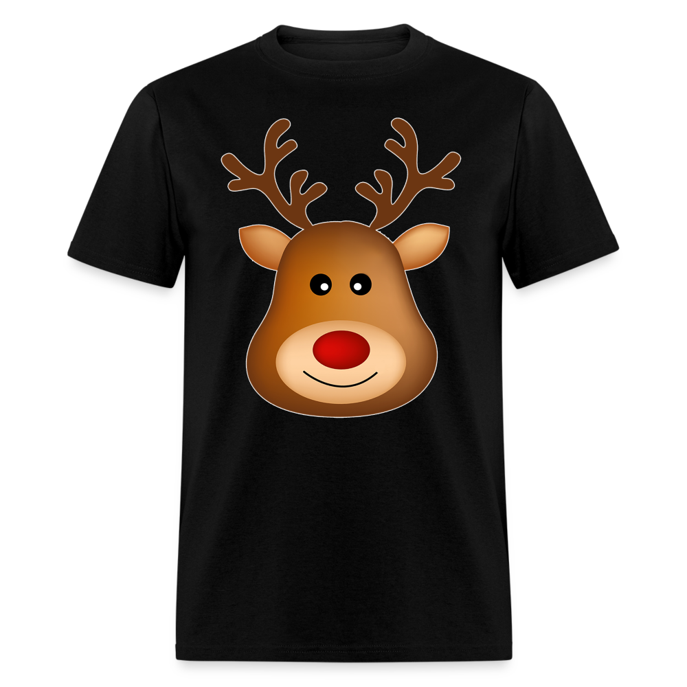 8094 1/4S Here Comes Santa Reindeer PREMIUM TSHIRT - black