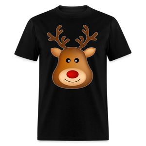 8094 1/4S Here Comes Santa Reindeer PREMIUM TSHIRT - black