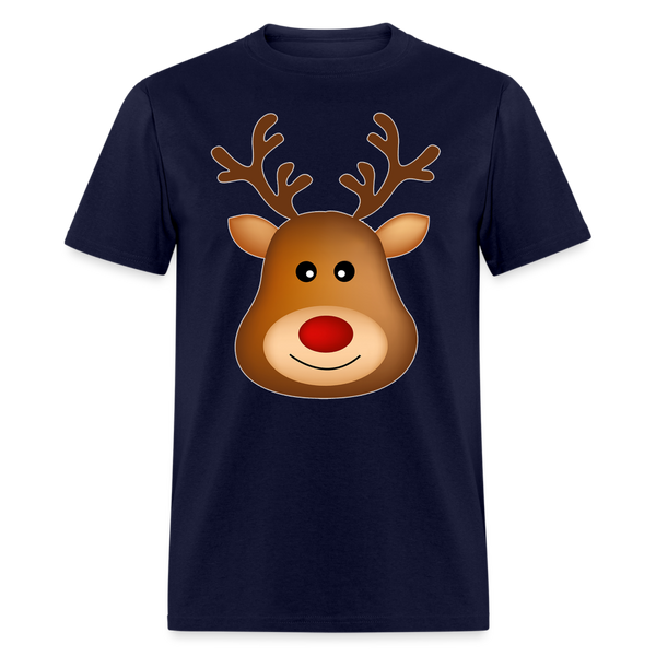 8094 1/4S Here Comes Santa Reindeer PREMIUM TSHIRT - navy