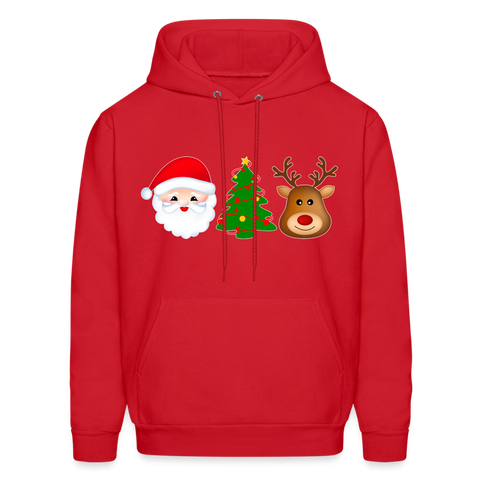 8094 4/4S Here Comes Santa Trio PREMIUM HOODIE - red