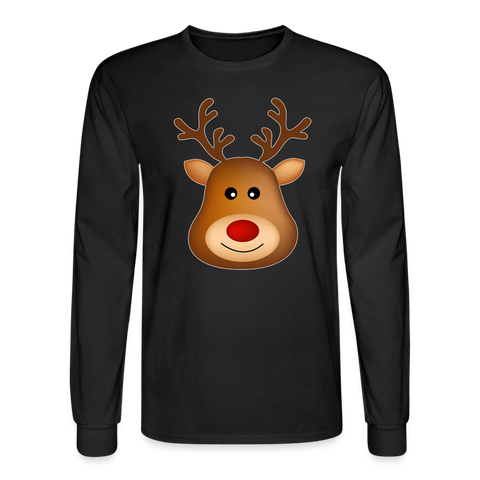 8094 4/4S Here Comes Santa Reindeer PREMIUM TSHIRT - black