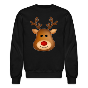 8094 4/4S Here comes Santa Reindeer PREMIUM SWEATSHIRT - black