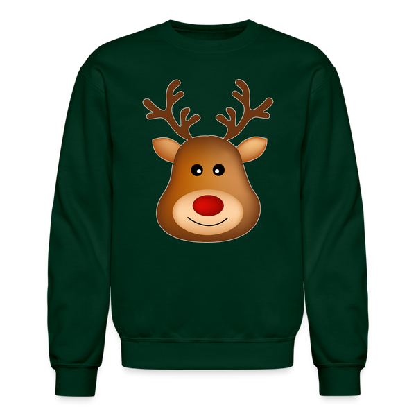 8094 4/4S Here comes Santa Reindeer PREMIUM SWEATSHIRT - forest green