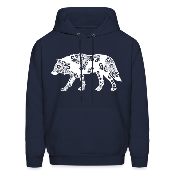 60024 4/4S Wolf Design PREMIUM HOODIE - navy