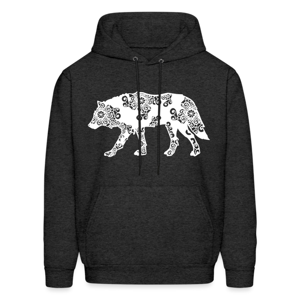 60024 4/4S Wolf Design PREMIUM HOODIE - charcoal grey