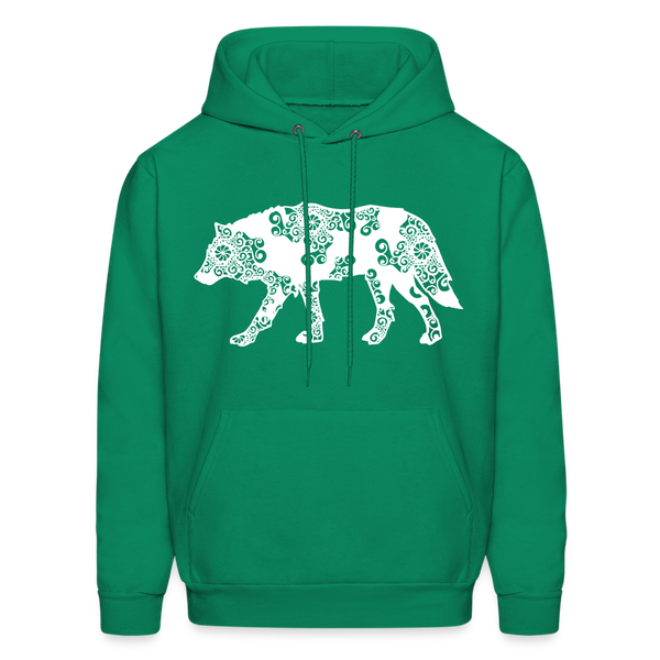 60024 4/4S Wolf Design PREMIUM HOODIE - kelly green