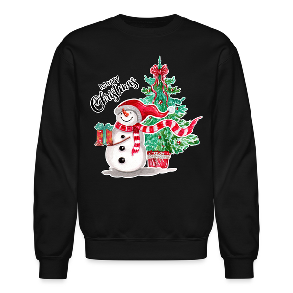 101 4/4S Merry Christmas Snowman PREMIUM SWEATSHIRT - black