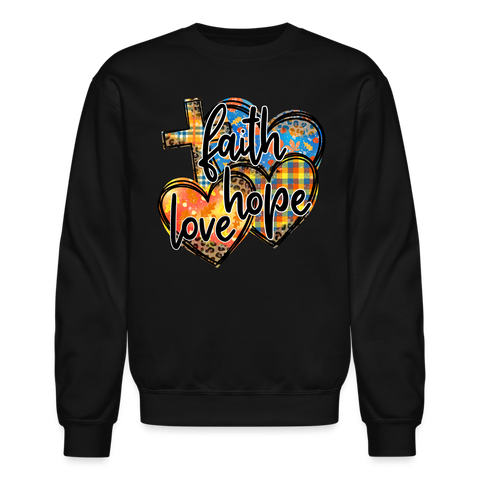 60029 4/4S Faith Hope Love PREMIUM SWEATSHIRT - black