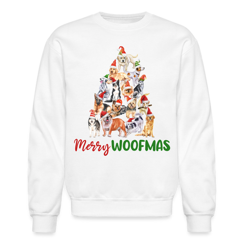 60033 4/4S Merry Woofmas SWEATSHIRT - white