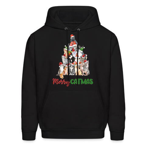 60032 4/4S Merry Catmas HOODIE - black