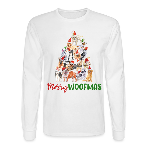 60033 4/4S Merry Woofmas TSHIRT - white