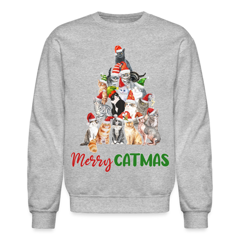 60032 4/4S Merry Catmas SWEATSHIRT - heather gray