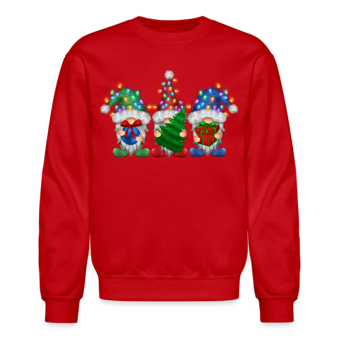 60027 4/4S Decorated Xmas Gnomes SWEATSHIRT - red