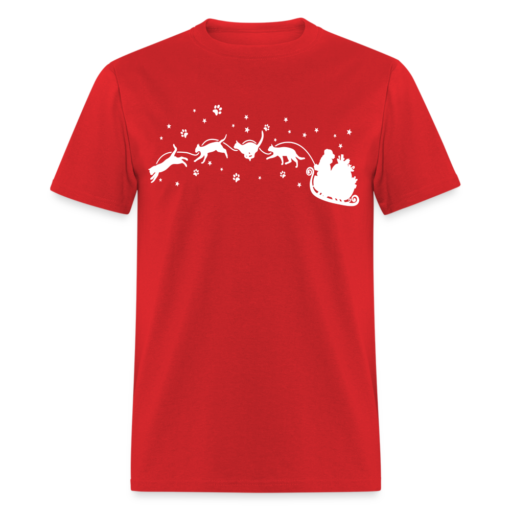 60054 1/4S Cat Sleigh TSHIRT - red