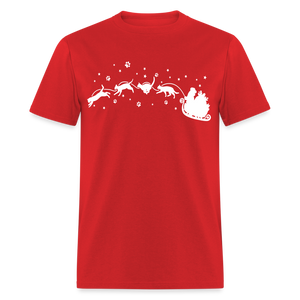 60054 1/4S Cat Sleigh TSHIRT - red