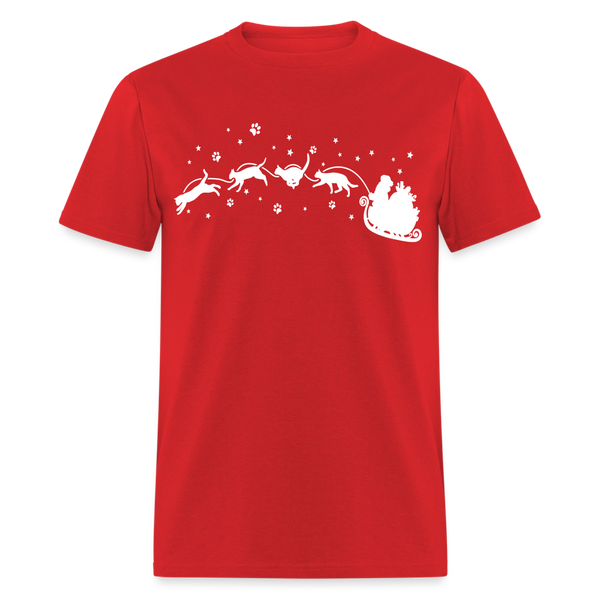 60054 1/4S Cat Sleigh TSHIRT - red