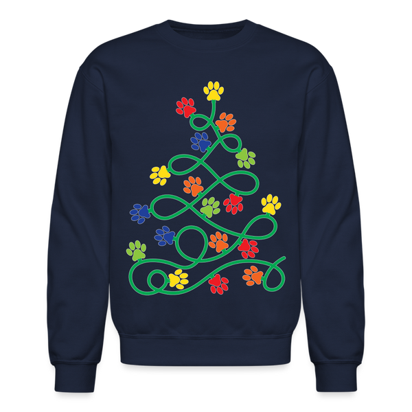 60055 4/4S Paw Print Tree SWEATSHIRT - navy