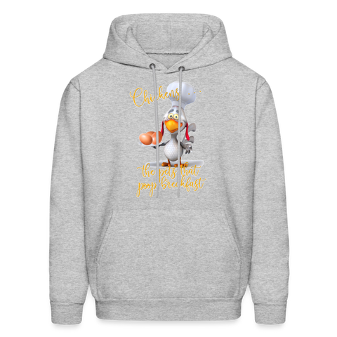 60060 4/4S Chickens The Pets That Poop Breakfast HOODIE - heather gray