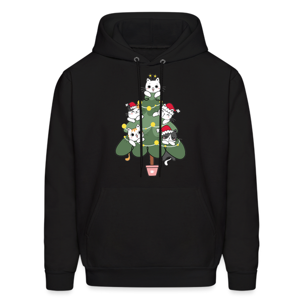 60059 4/4S Cats In The Christmas Tree HOODIE - black