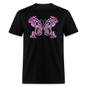 8400 Mary's Butterfly Frill Cutout BLACK TSHIRT - black