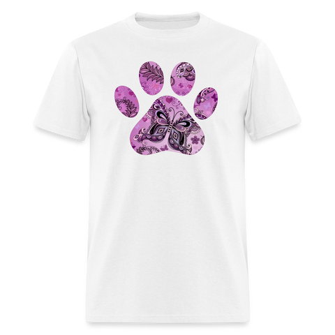 8400 1/4S Mary's Butterfly Frill Paw TSHIRT - white