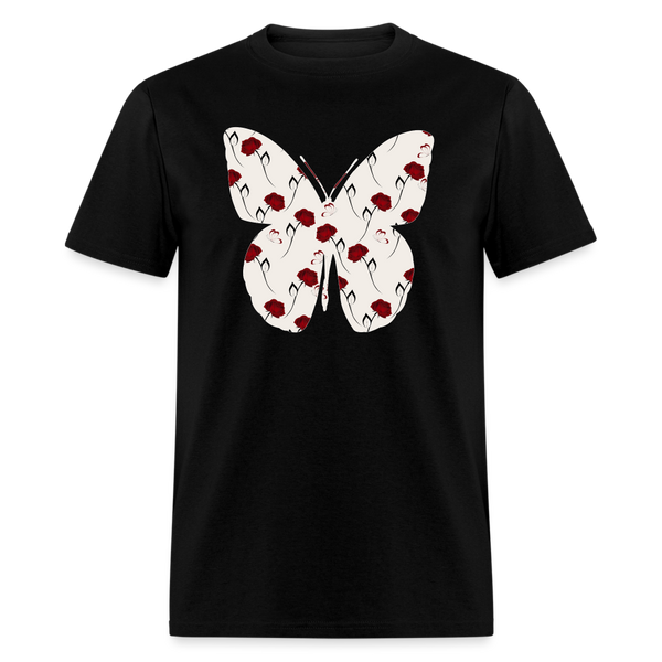 8125 Send One Rose Butterfly POD TSHIRT - black