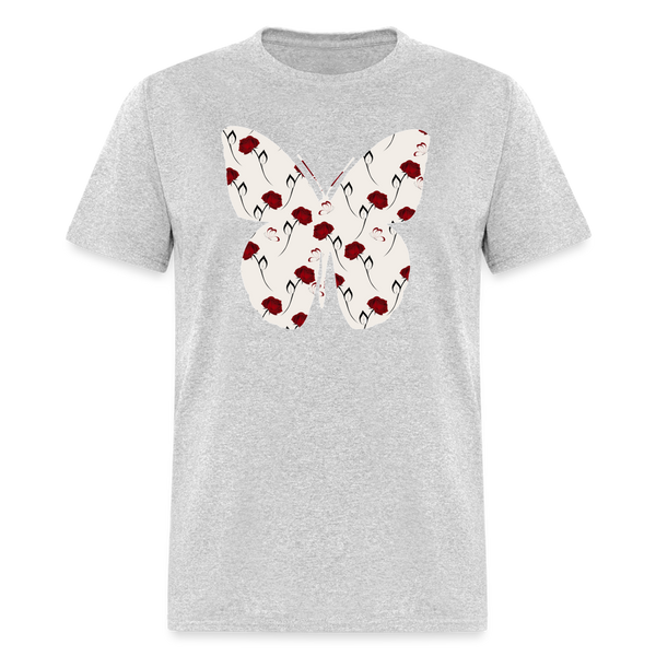 8125 Send One Rose Butterfly POD TSHIRT - heather gray