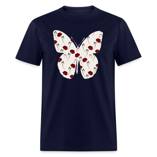 8125 Send One Rose Butterfly POD TSHIRT - navy