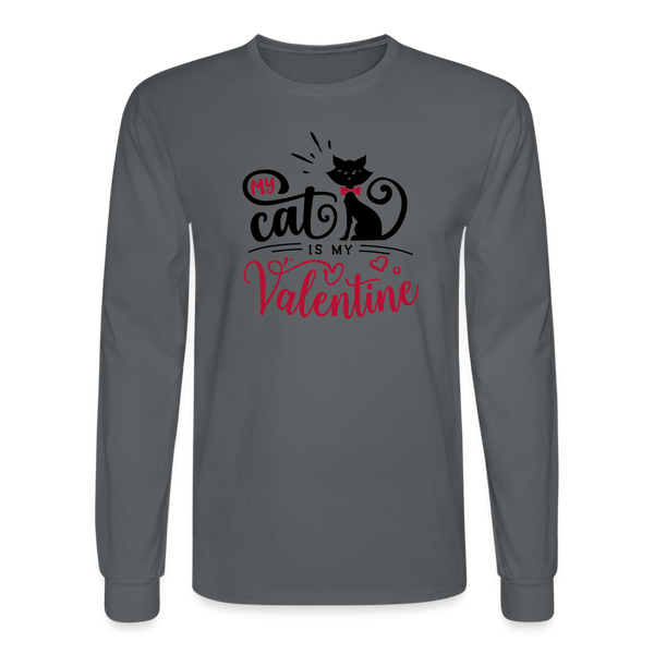 1468 4/4S My Cat Is My Valentines TSHIRT - charcoal