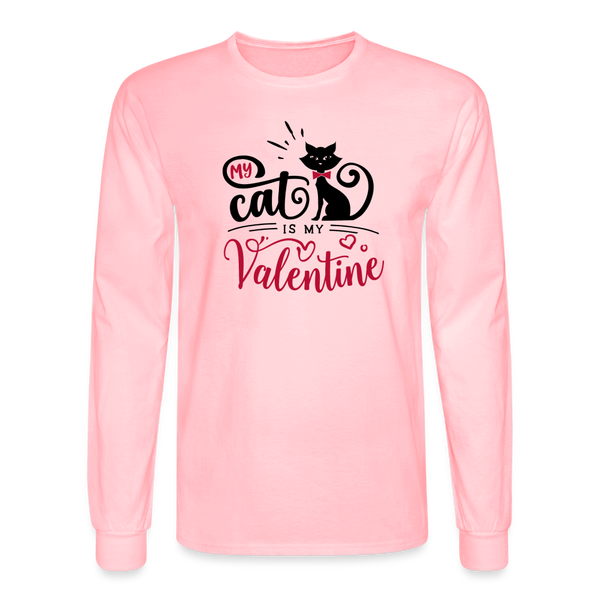 1468 4/4S My Cat Is My Valentines TSHIRT - pink