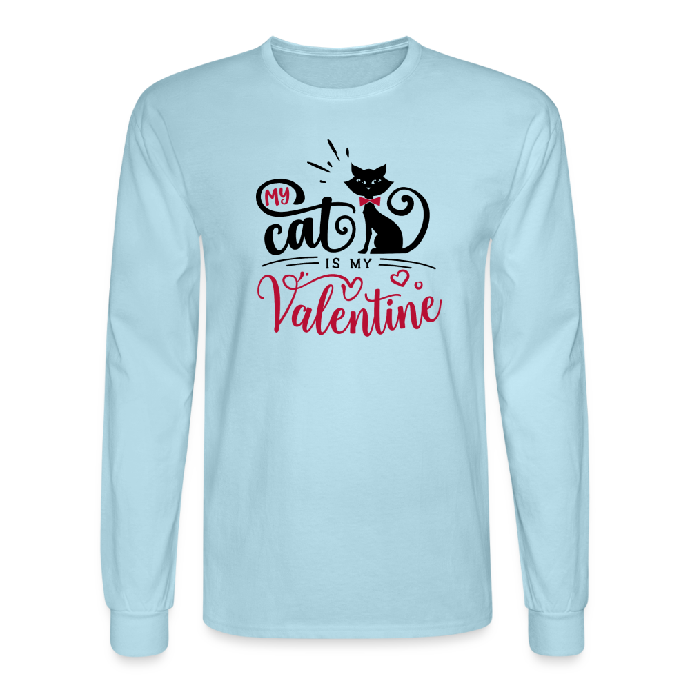 1468 4/4S My Cat Is My Valentines TSHIRT - powder blue