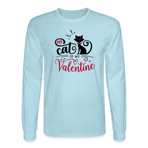 1468 4/4S My Cat Is My Valentines TSHIRT - powder blue