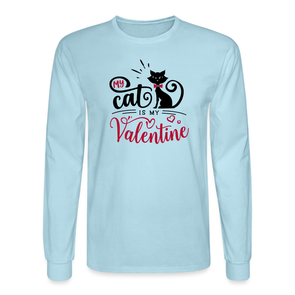 1468 4/4S My Cat Is My Valentines TSHIRT - powder blue