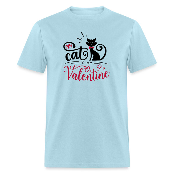 1468 1/4S My Cat Is My Valentine TSHIRT - powder blue