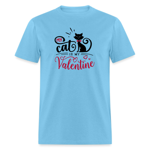 1468 1/4S My Cat Is My Valentine TSHIRT - aquatic blue